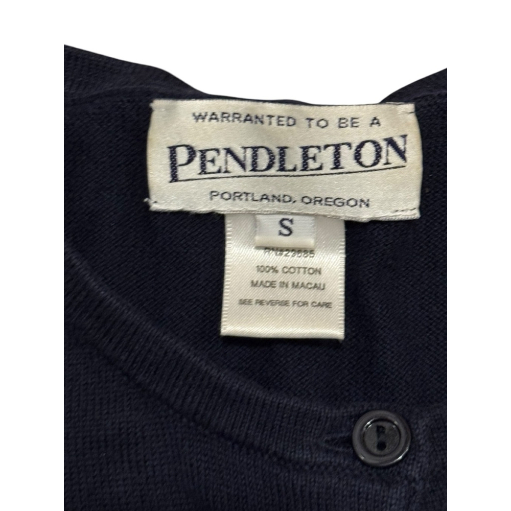 Pendleton Women’s Crew Neck Button Up Navy Cardigan Size S 100% Cotton​ - Picture 4 of 6